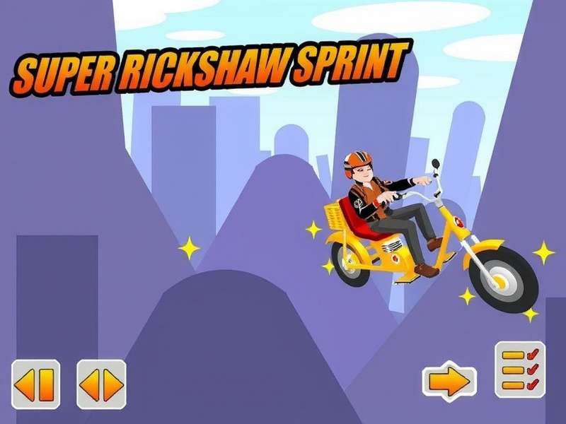 Super Rickshaw Sprint Game Screenshot